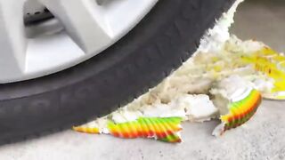 Experiment Car vs Sliver Eggs | Crushing Crunchy & Soft Things by Car