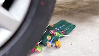 Experiment Car vs Rainbow Bulbs | Crushing Crunchy & Soft Things by Car