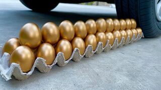 Experiment Car vs Gold Eggs 2 | Crushing Crunchy & Soft Things by Car