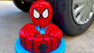 Experiment Car vs Spider-Man Cake | Crushing Crunchy & Soft Things by Car