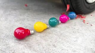 Experiment Car vs Color Piping Bags | Crushing Crunchy & Soft Things by Car