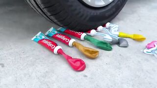 Experiment Car vs Coca Cola with Different Balloons | Crushing Crunchy & Soft Things by Car