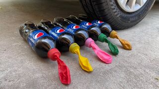 Experiment Car vs Pepsi with Balloons | Crushing Crunchy & Soft Things by Car