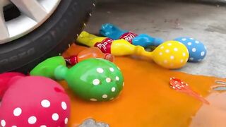 Experiment Car vs Candy’s inside a Glass | Crushing Crunchy & Soft Things by Car