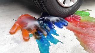 Experiment Car vs Rainbow Color Eggs | Crushing Crunchy & Soft Things by Car