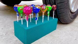 Experiment Car vs Floral Foam Lollipops | Crushing Crunchy & Soft Things by Car
