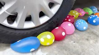 Experiment Car vs Different Rainbow Balloons | Crushing Crunchy & Soft Things by Car