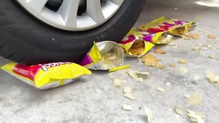 Experiment Car vs Color Snapper Firecrackers in Glass | Crushing Crunchy & Soft Things by Car