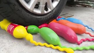 Experiment Car vs Different Rainbow Gloves | Crushing Crunchy & Soft Things by Car