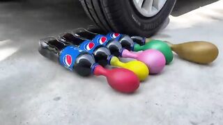 Experiment Car vs Rugby Ball | Crushing Crunchy & Soft Things by Car