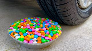 Experiment Car vs Many Candy’s in Cup | Crushing Crunchy & Soft Things by Car