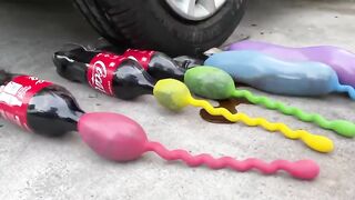 Experiment Car vs Rainbow Water in Cups | Crushing Crunchy & Soft Things by Car