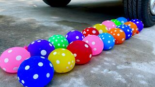 Experiment Car vs 20 Water Balloons | Crushing Crunchy & Soft Things by Car