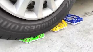 Experiment Car vs Rainbow Floral Foam | Crushing Crunchy & Soft Things by Car