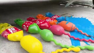 Experiment Car vs Color Coca Cola with Long Balloons | Crushing Crunchy & Soft Things by Car