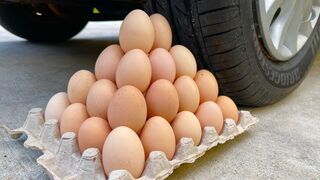 Experiment Car vs Pyramid Eggs | Crushing Crunchy & Soft Things by Car