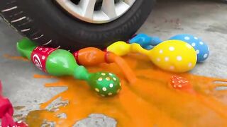 Experiment Car vs Color Coca Cola with Balloons | Crushing Crunchy & Soft Things by Car