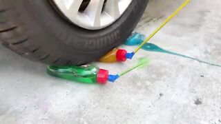 Experiment Car vs Colgate Balloon | Crushing Crunchy & Soft Things by Car