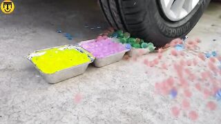 EXPERIMENT CAR VS RAINBOW BALLON | Crushing Crunchy & Soft Things by Car