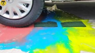 EXPERIMENT CAR VS RAINBOW BALLON | Crushing Crunchy & Soft Things by Car