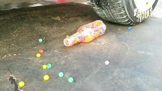Crushing Crunchy & Soft Things by Car! Experiment: Long Balloons vs Car